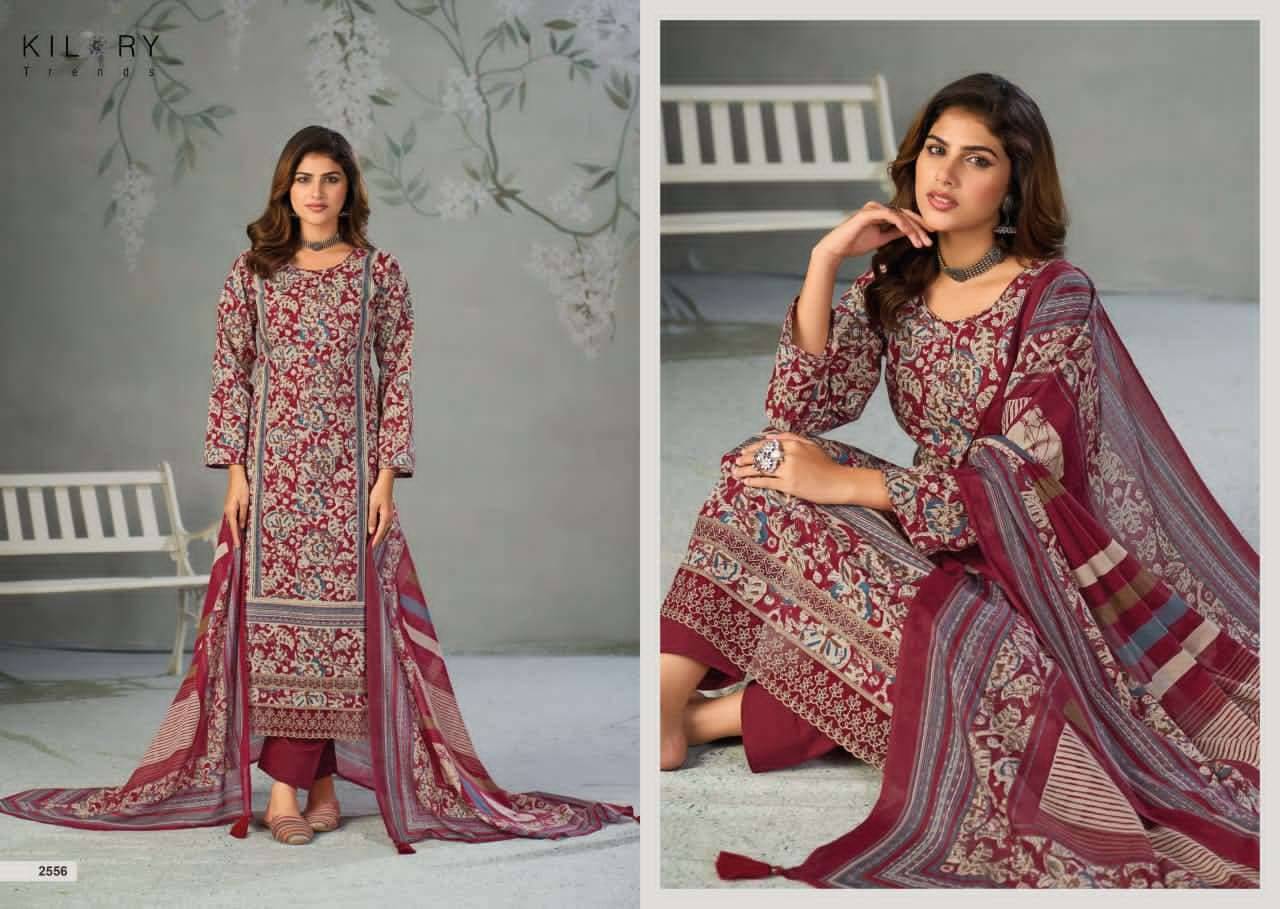 NAZRANA By KILORY TRENDS 2551 To 2556 Series Stylish Beautiful Colourful PURE LWAN COTTON Dresses At Wholesale Price